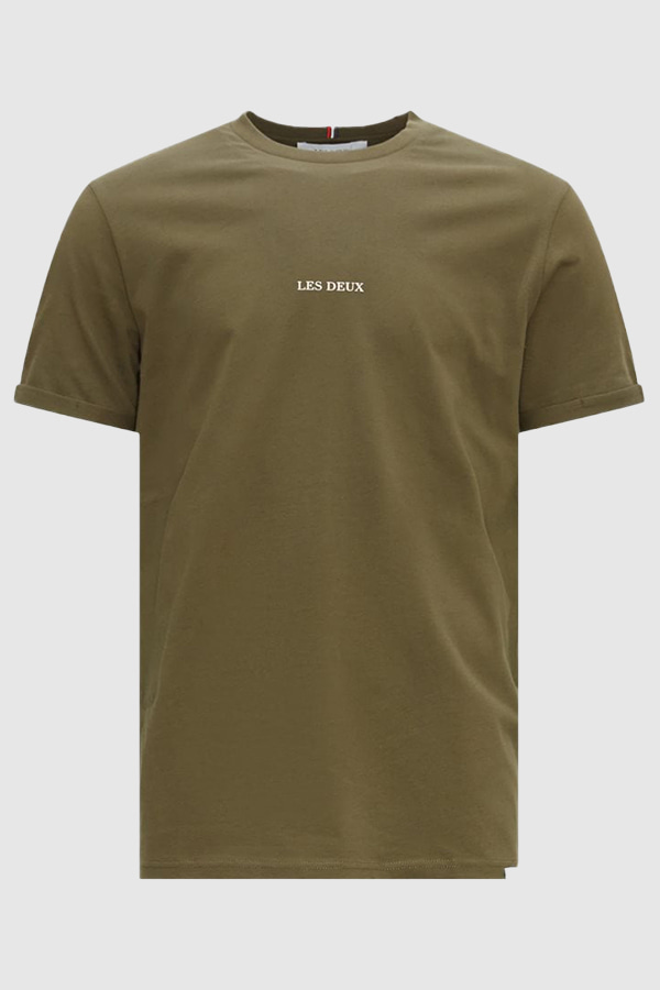 T-SHIRT LES DEUX - 522215-OLIVE NIGHT/IVORY